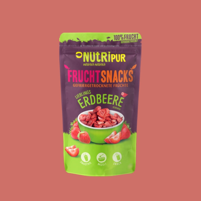 Nutripur gefriergetrocknete Erdbeeren 70 g (7 Stück)