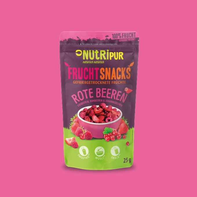 Nutripur gefriergetrocknete Rote Beeren 25 g (12 Stück)