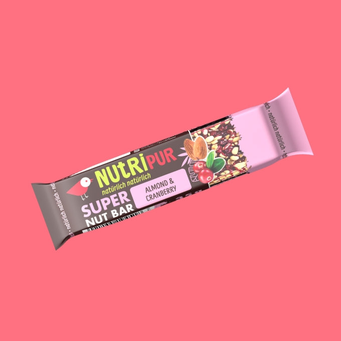 Nutripur Super Nut Bar – Mandel & Cranberry 35 g (16 Riegel)