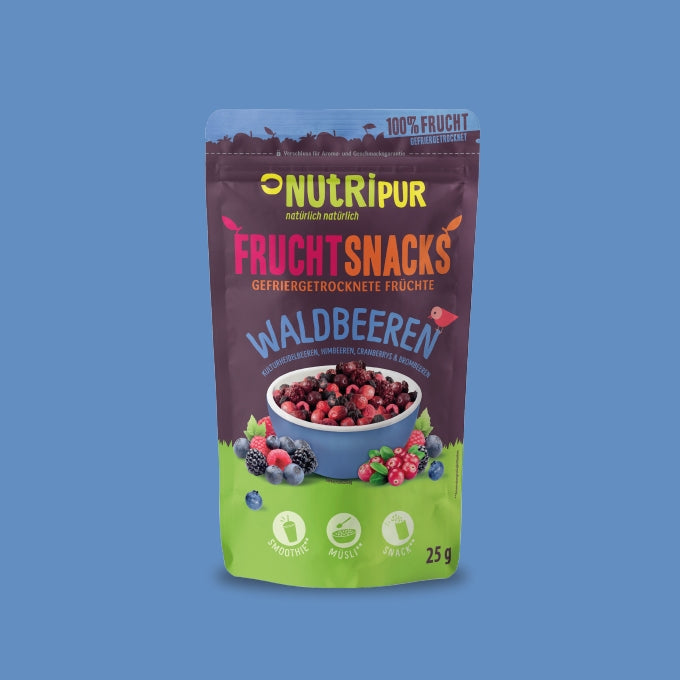 Nutripur gefriergetrocknete Waldbeeren 25 g (12 Stück)