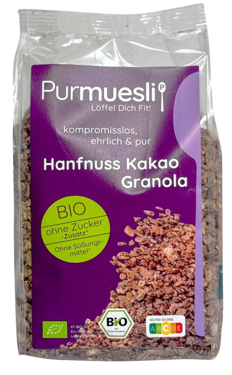 Purmuesli Bio Hanfnuss Kakao Granola 400g (6 Stück)