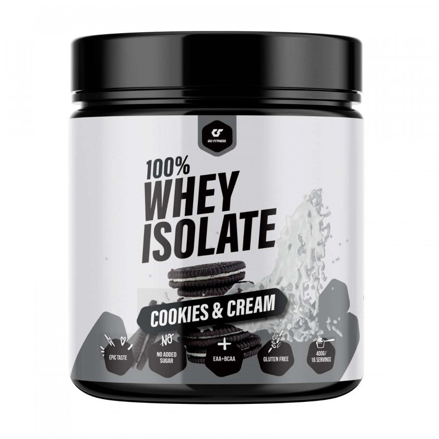 GoFitness Whey Isolat - Cookies and Cream 400 g (3 Dosen)