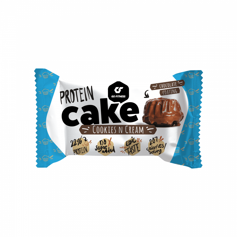 GoFitness Nutrition - Protein Cake - Cookies & Cream- 50g (12 Stück)