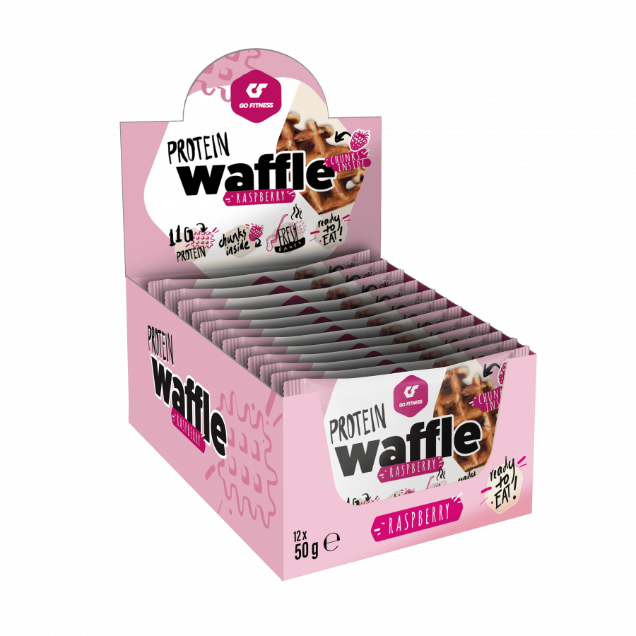 GoFitness Nutrition - Protein Waffel - Raspberry - 50g (12 Stück)