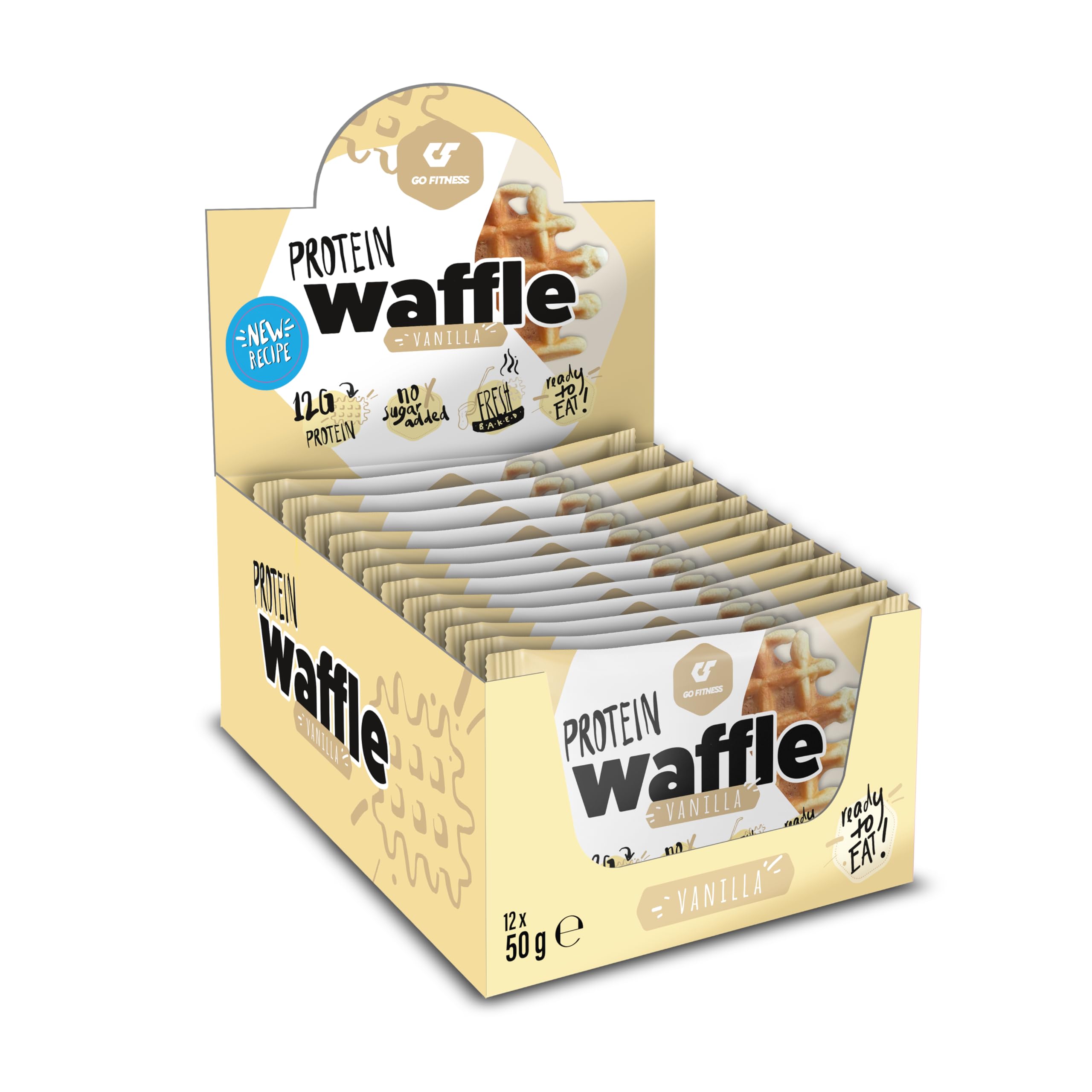 GoFitness Nutrition - Protein Waffel - Vanilla - 50g (12 Stück)